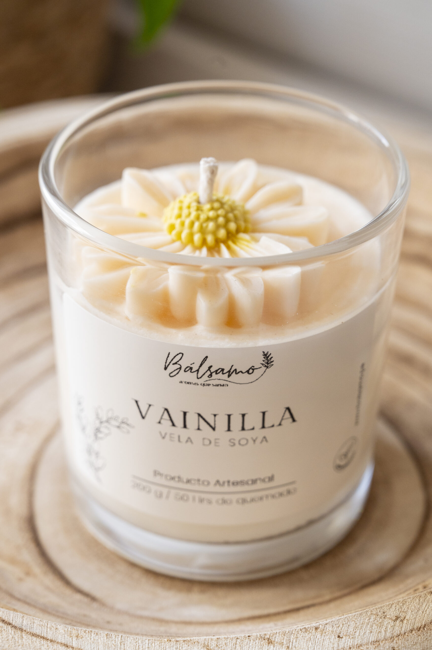 Vela de Soya (Vaso) - Vainilla - Imagen 2