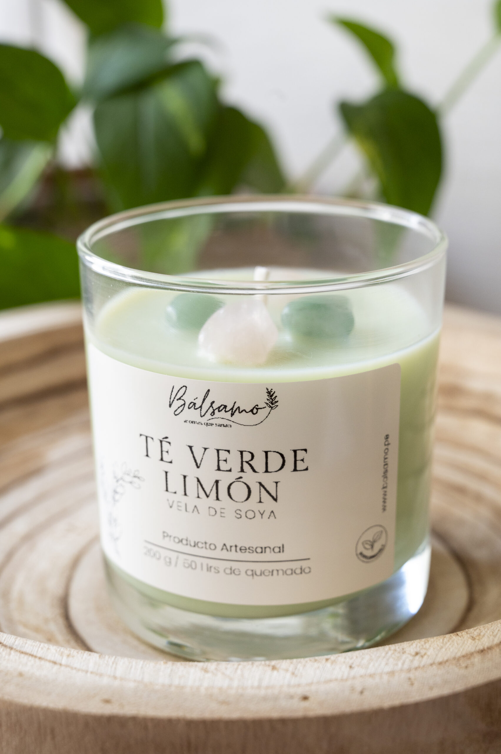 Vela de Soya (Vaso) - Té Verde Limón - Imagen 2