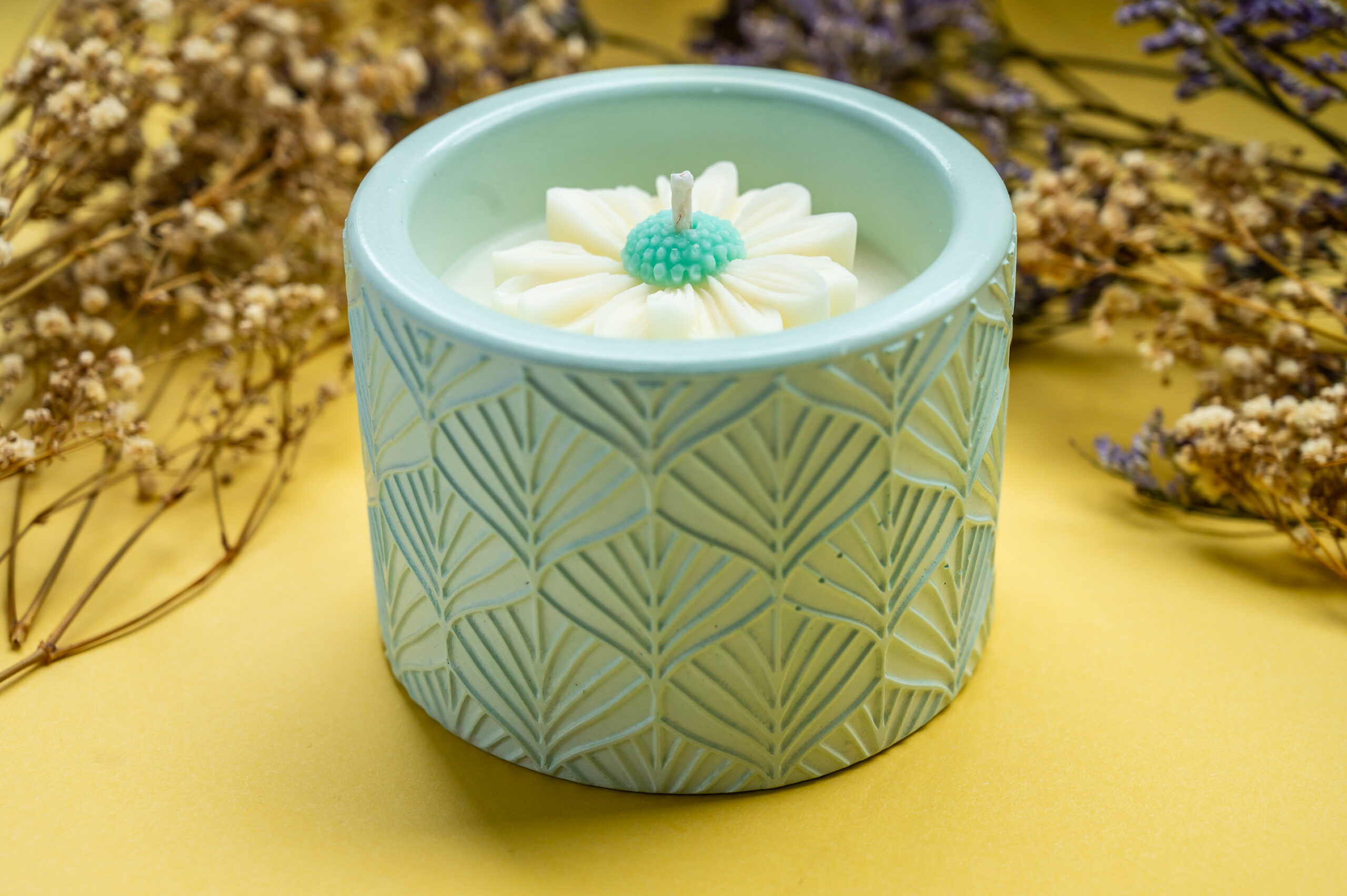 Vela de Soya - Concreto Hojas