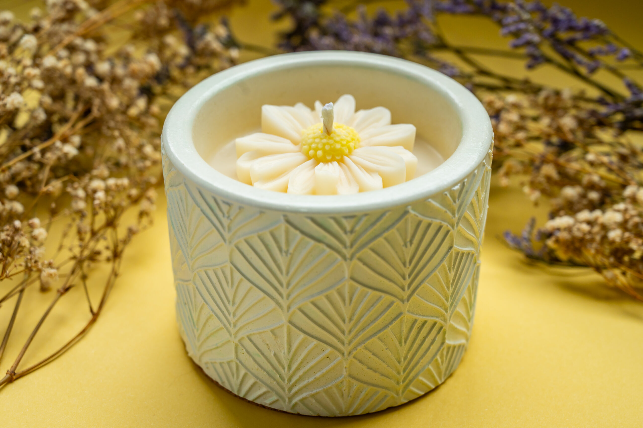 Vela de Soya - Concreto Hojas - Imagen 3